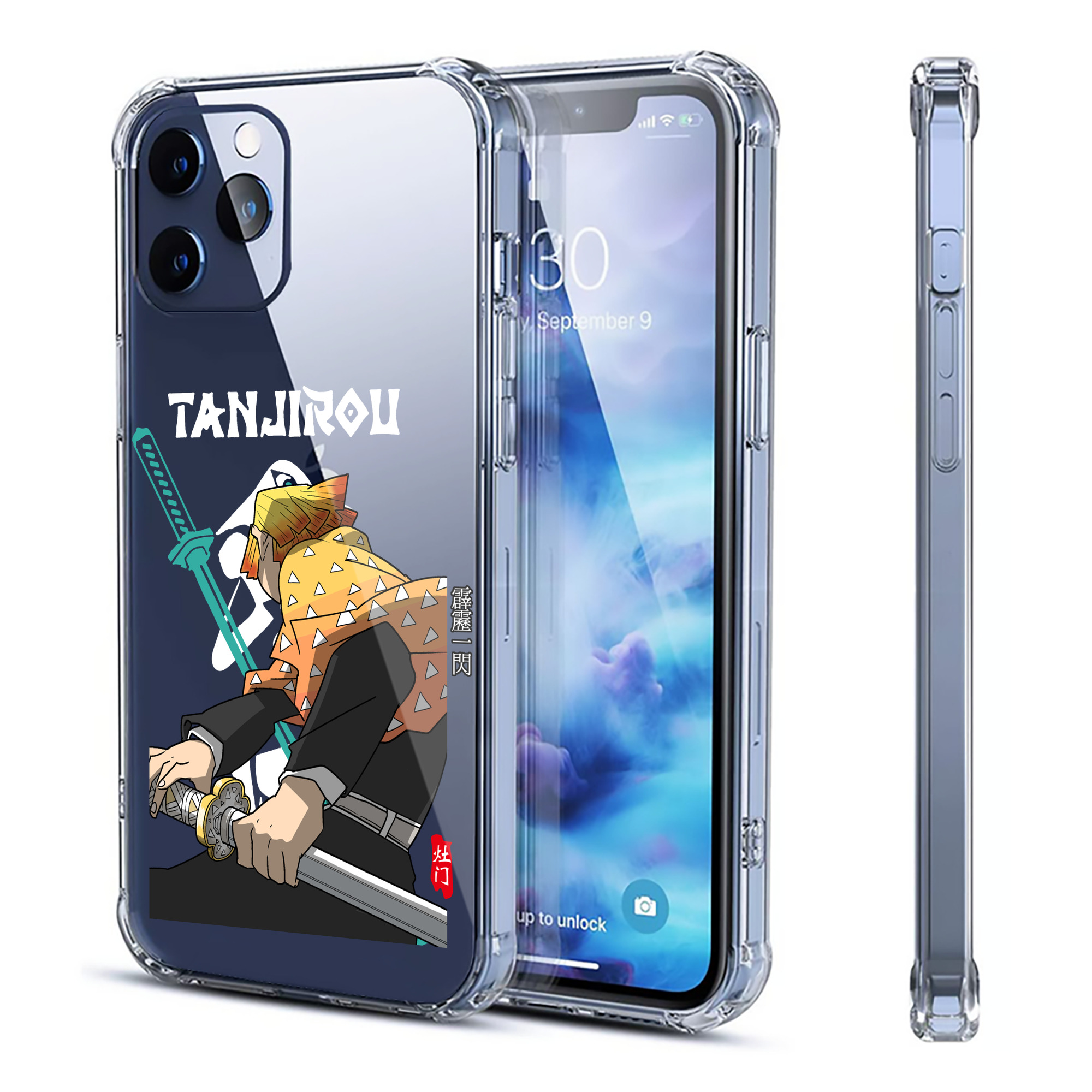 （画像用） 鬼滅の刃（きめつのやいば）我妻 善逸／あがつま ぜんいつ Agatsuma Zenitsu 【iPhone 12シリーズ対応】透明スマホケース（クリアソフトケース）